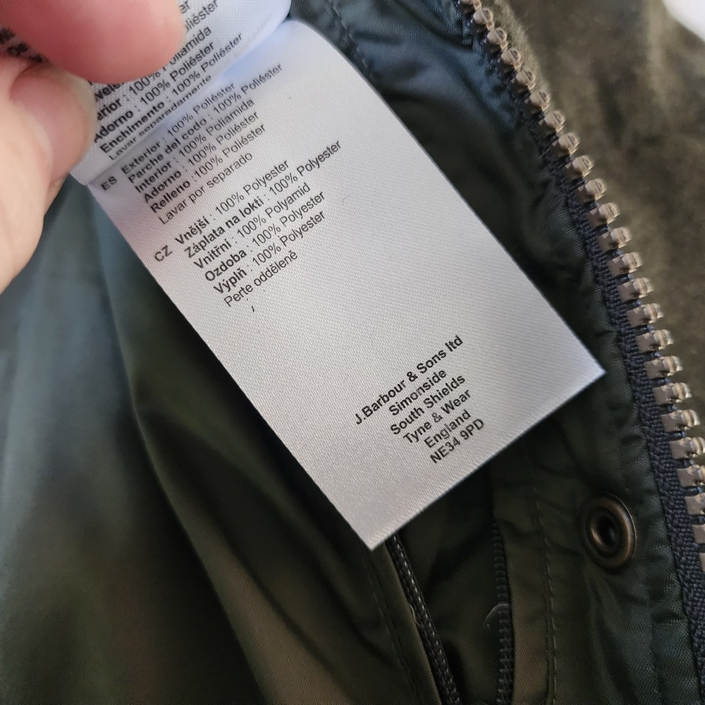 BARBOUR Women's Goldfinch Quilted Puffer Parka Jacket Green Size 8 US - Picture 11 of 15